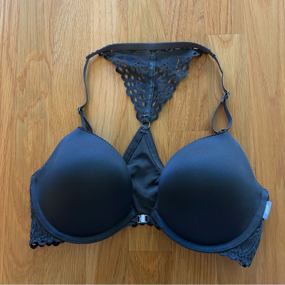 AERIE | Front Clasp Bralette Cup Bra Gray